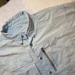 Natural Gear Light Blue Men’s Large Fishing Outdoor Gear Button Up Shirt